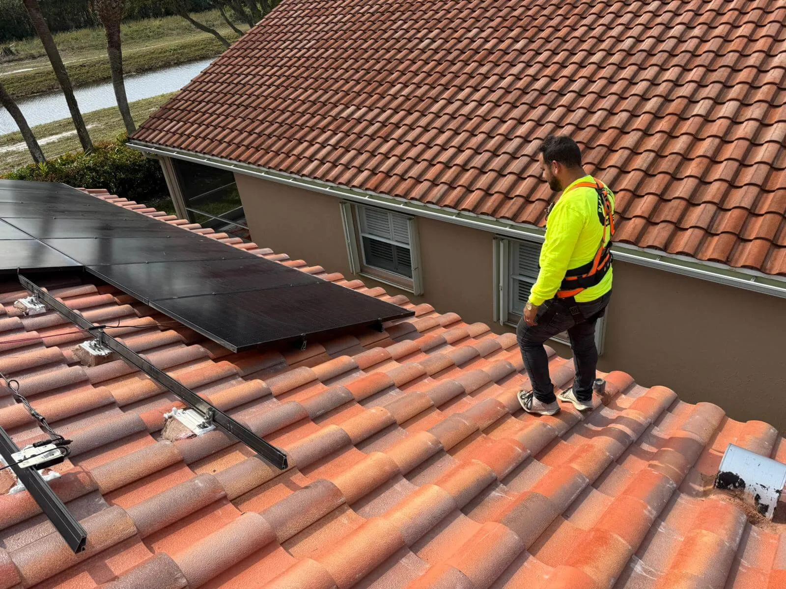 Tile roof repair project in Boca Raton FL