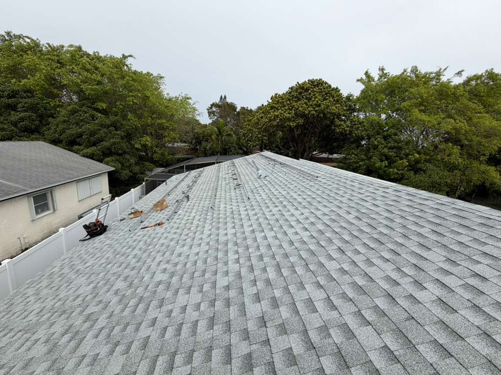 Finished shingle roof replacement in South Florida